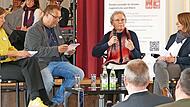 In der Gesprächsrunde wurde in die 60-jährige Geschichte geblickt. Von links: Sabine Mödl, Ralf Postler, Elfriede Hohenadl-Bogner und Stephanie Greim.