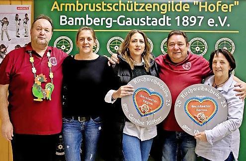 „Göger-König“ Frank Stärk, Sabine Hofmann, Caroline Küffner, Winfried Schatz und Ute Grasser (v. l.). Es fehlt Josephine Mackert.