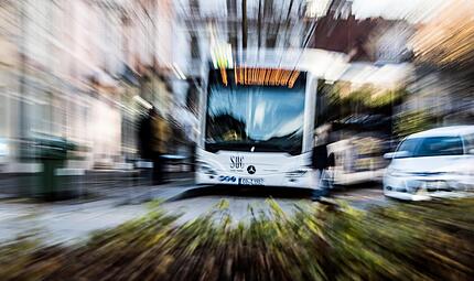 Zentraler  Faktor des &Ouml;PNV-Netzes in Coburg: die S&Uuml;C-Busse.