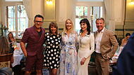 Stars der Volksmusik und des Schlagers  im Grandhotel Kaiserhof Victoria: Musiker Stefan Mross, die Sängerin Ireen Sheer, Kristina Bach und Anna-Maria Kaufmann sowie Sänger Patrick Lindner.