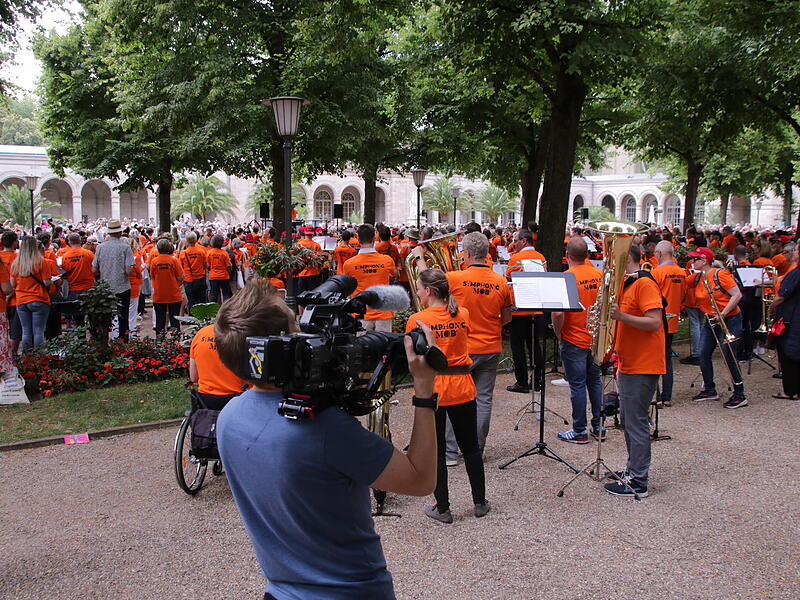 ZDF und BR filmten den Symphonic Mob 2023 mit.