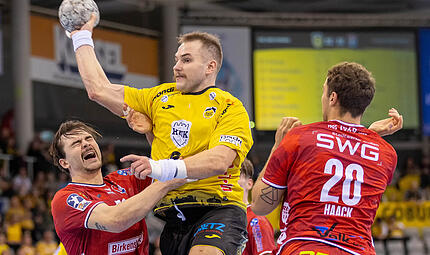 Es kommt zum Wiedersehen: Der HSC Coburg um Bartlomiej Bis spielt beim Linden-Cup gegen Hüttenberg. Es kommt zum Wiedersehen: Der HSC Coburg um Bartlomiej Bis spielt beim Linden-Cup gegen Hüttenberg.