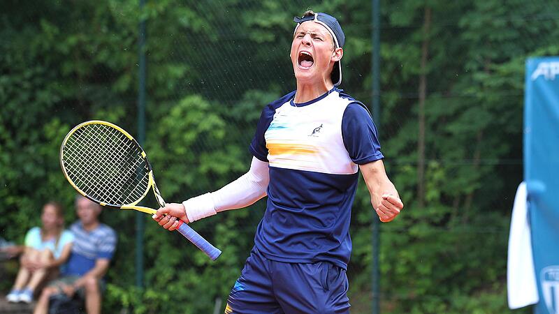 Hynek Barton schreit seine Freude nach dem verwandelten Matchball im Finale gegen Rodrigo  Pacheco Mendez hinaus.