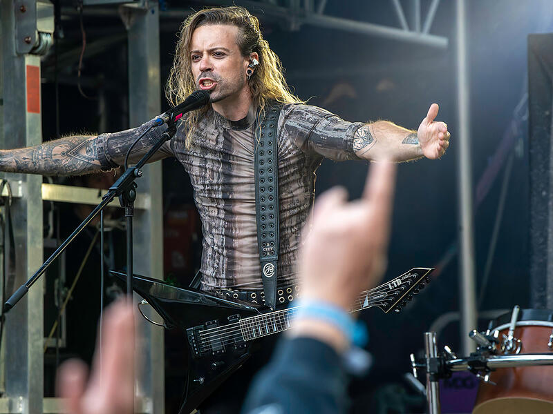 S&auml;nger Dominik Grey von der Band &bdquo;Equilibrium&ldquo;