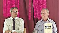 André Kiesel (l.) und Ulrich Kutz im Gespräch.