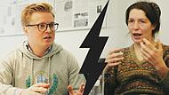 Maximilian Forkel, Gesch&auml;ftsf&uuml;hrer der Coburger CSU, und Helena Lakemann, Vorstandssprecherin der Coburger Gr&uuml;nen, diskutierten beim Coburger Tageblatt &uuml;ber das Thema Verkehr in der Innenstadt.