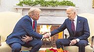 US-Präsident Joe Biden empfing seinen designierten Nachfolger Donald Trump.