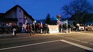 Beim Neujahresstammtisch der AfD in P&ouml;deldorf ist es zu einer Demonstration gekommen.