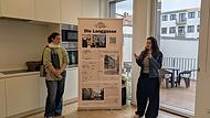 Generalprobe: Teresa Ramming und Selin Ries vom Caspar-Vischer-Gymnasium Kulmbach stellen vor, was sie &uuml;ber die Langgasse herausgefunden haben.
