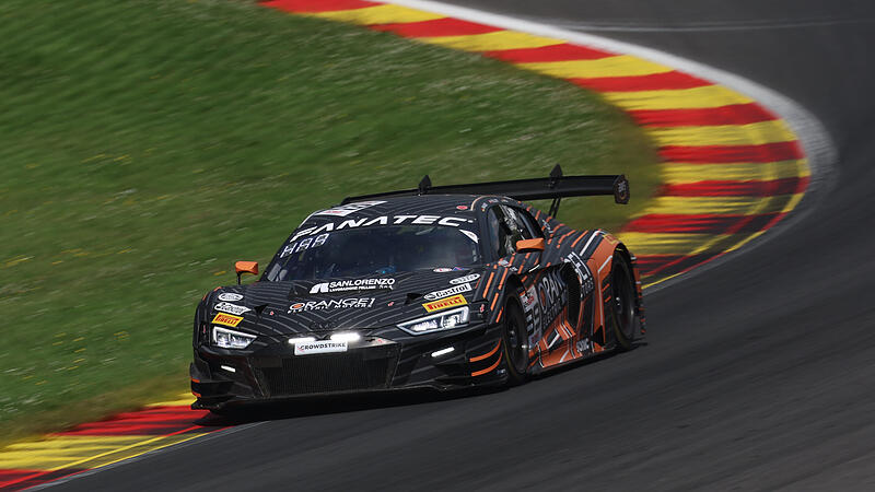 Der Audi von Christopher Haase beim 24h-Rennen in Spa
