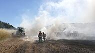 Das war knapp: Beim Feldbrand bei Kleingesee in dieser Woche  hätten die Flammen ohne das Eingreifen von  Feuerwehren und Landwirten leicht auf den angrenzenden Wald (links) übergreifen können. Die Löschwasserversorgung im Außenbereich ist in solc...Forchheim & Fränkische Schweiz