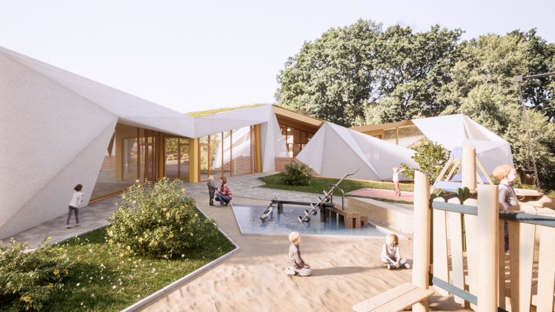 Neubau Kita in ReuthForchheim & Fränkische Schweiz Moderne Architektur, weiträumige Außenbereiche, nachhaltiges Energiekonzept: Reuth könnte eine Vorzeige-Kita bekommen.