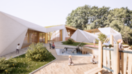 Moderne Architektur, weitr&auml;umige Au&szlig;enbereiche, nachhaltiges Energiekonzept: Reuth k&ouml;nnte eine Vorzeige-Kita bekommen.
