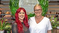 B&uuml;rgermeisterin Isabell Zimmer (rechts) lie&szlig; es sich nicht nehmen, Yvonne Herrmann zur Neuer&ouml;ffnung zu gratulieren.