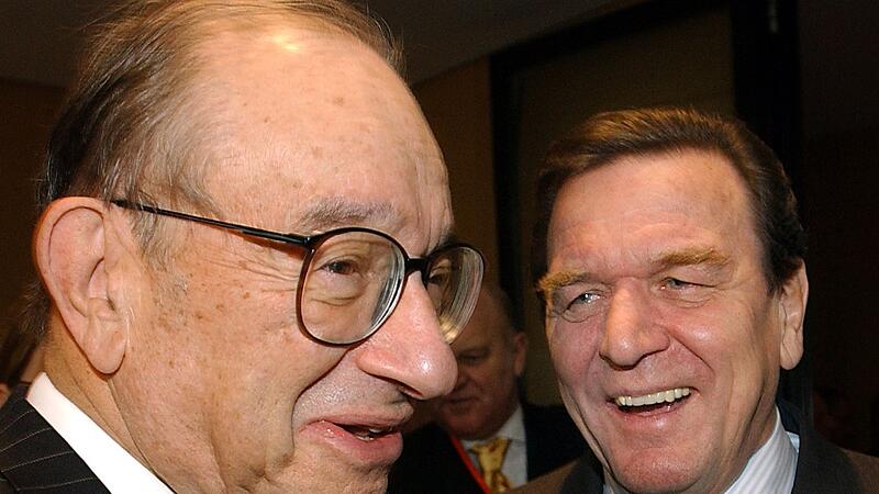Alan Greenspan mit Gerhard Schröder Alan Greenspan mit Gerhard Schröder