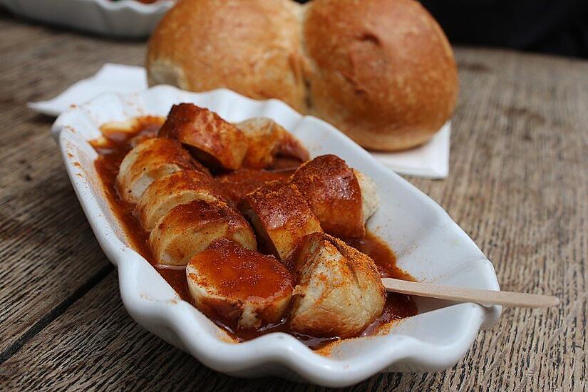Fränkische Currywurst vom Grill
