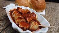Fränkische Currywurst vom Grill
