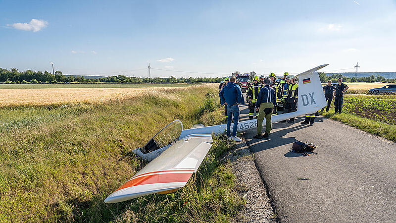 Dreifache Notlandung: Drei Segelflieger müssen zeitgleich neben der A73 notlanden Dreifache Notlandung: Drei Segelflieger müssen zeitgleich neben der A73 notlanden