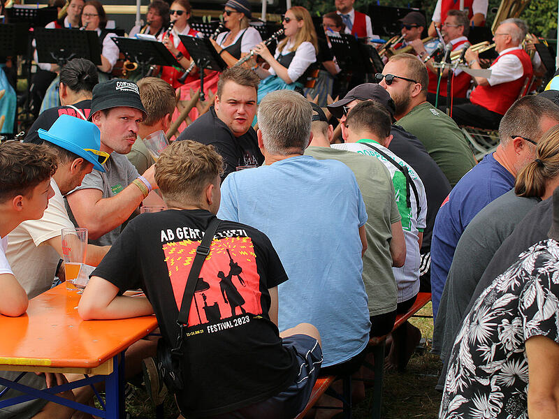Die Spirkenl&auml;nder Blasmusik ist der heimliche H&ouml;hepunkt beim "Ab geht die Lutzi"-Festival