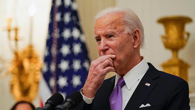 Joe Biden, Präsident der USA, im State Dinning Room des Weißen Hauses. Joe Biden, Präsident der USA, im State Dinning Room des Weißen Hauses.