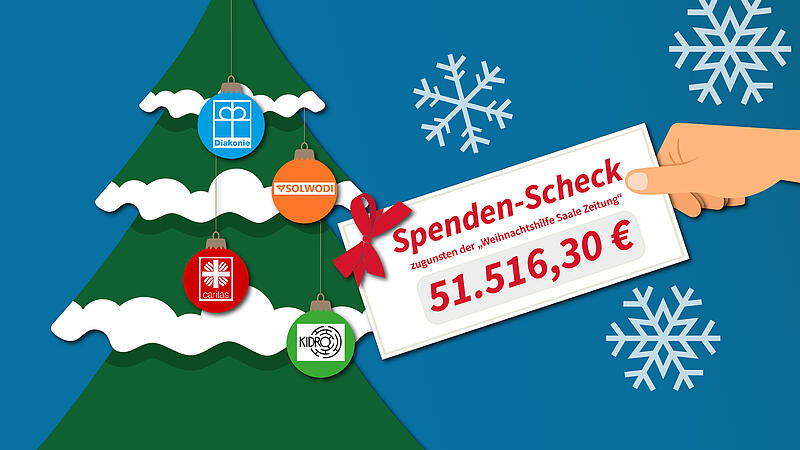 51.516,30 Euro kamen bei der Weihnachtshilfe der Saale-Zeitung zusammen.