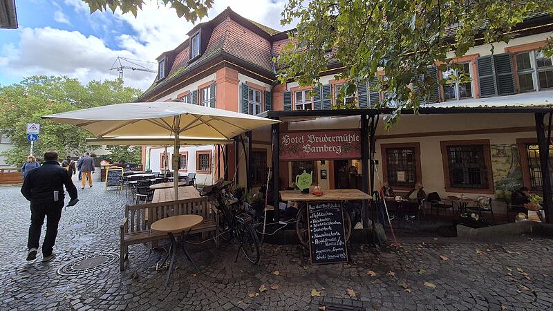 Die Bruderm&uuml;hle direkt am Geyersw&ouml;rthsteg in Bamberg ist Traditionsrestaurant und Stadthotel