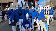 22 Wagen sowie Gruppen und 5000 bis 6000 Besucher: Der Faschingszug in Steinach versetzte das 1000-Einwohner-Dorf wieder in einen fr&ouml;hlichen Ausnahmezustand.