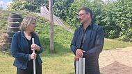 Marco Denk, Leiter SHBS-Au&szlig;enstelle H&ouml;chstadt, und Stephanie Noe, Fachbetreuung und Praxis, planen schon den Start des neuen Modells.
