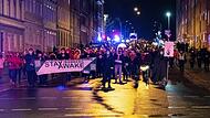 Der Demozug gegen Corona-Maßnahmen am Montag, 31. Januar, in Bamberg.