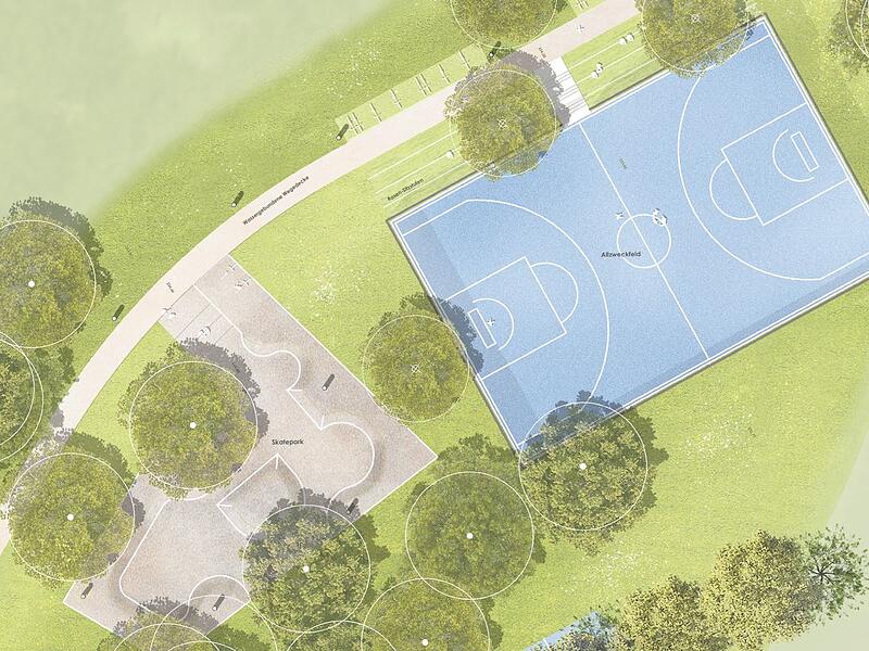 Skatepark, Pumptrack und Sportfelder Skatepark, Pumptrack und Sportfelder