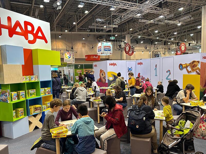 Der Messestand der Haba-Familygroup auf der &bdquo;SPIEL&ldquo;  in Essen.