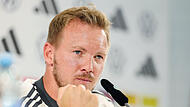 Bundestrainer Julian Nagelsmann am Montagnachmittag bei der Pressekonferenz in Herzogenaurach. Bundestrainer Julian Nagelsmann am Montagnachmittag bei der Pressekonferenz in Herzogenaurach.