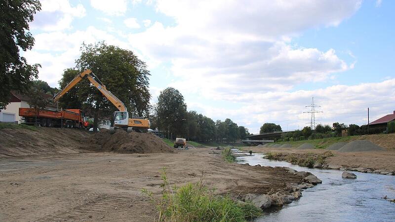 Das Wasserwirtschaftsamt ist aktuell noch mit Bauarbeiten an der Flutmulde besch&auml;ftigt. Im Mittelpukt steht die Verbesserung der Hochwassersicherheit.Jochen N&uuml;tzel