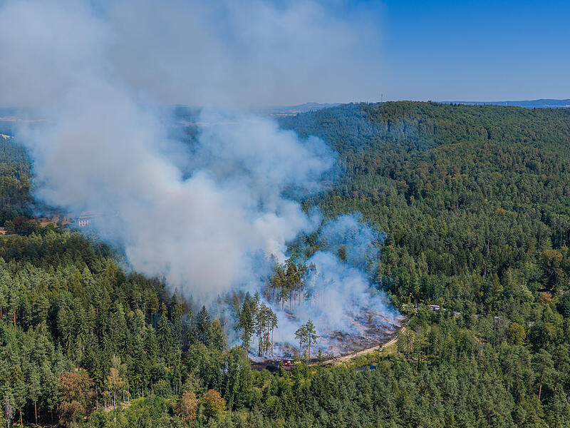 Waldbrand in Oberfranken Waldbrand