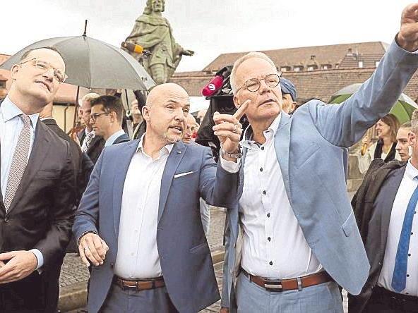 Fraktionschefs in Würzburg  (von links): Jens Spahn (CDU), Alexander Hoffmann (CSU) und Matthias Miersch (SPD).