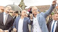 Fraktionschefs in Würzburg  (von links): Jens Spahn (CDU), Alexander Hoffmann (CSU) und Matthias Miersch (SPD).