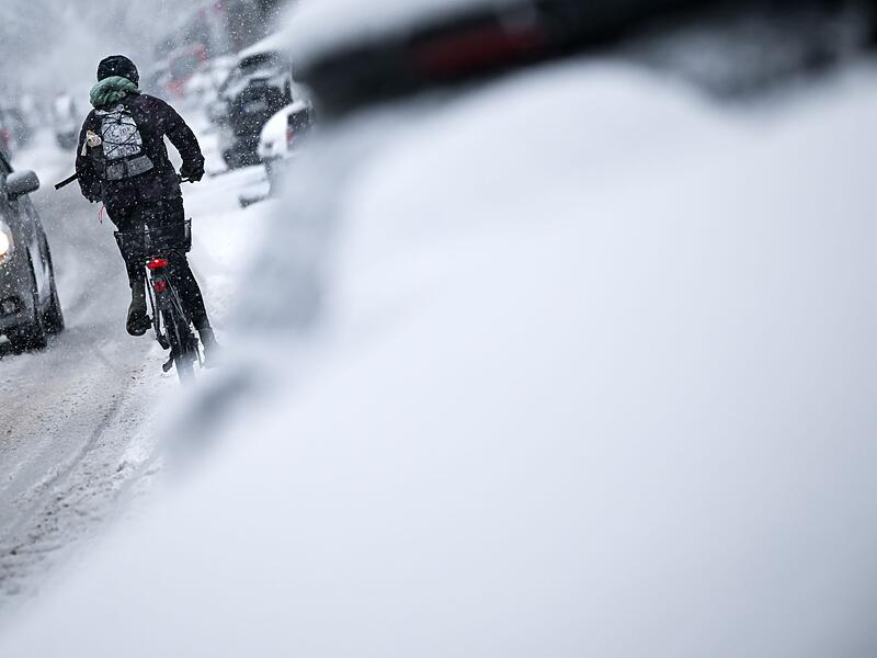 Schneefall in M&uuml;nchen
