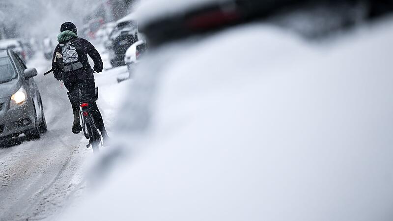 Schneefall in M&uuml;nchen