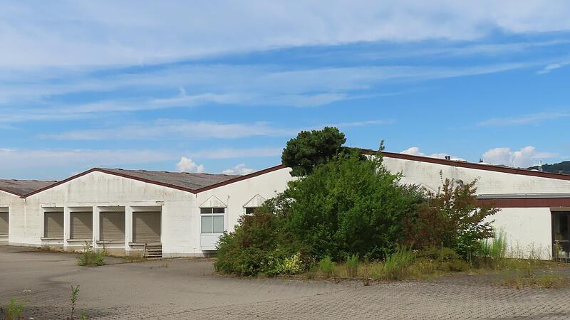 Direkt an der Hauptstra&szlig;e stehen die verwilderten Produktions- und B&uuml;rogeb&auml;ude der ehemaligen Polsterm&ouml;belfirma Precklein. Hier sollen ein Wohngeb&auml;ude und eine private Pferdesportanlage gebaut werden.