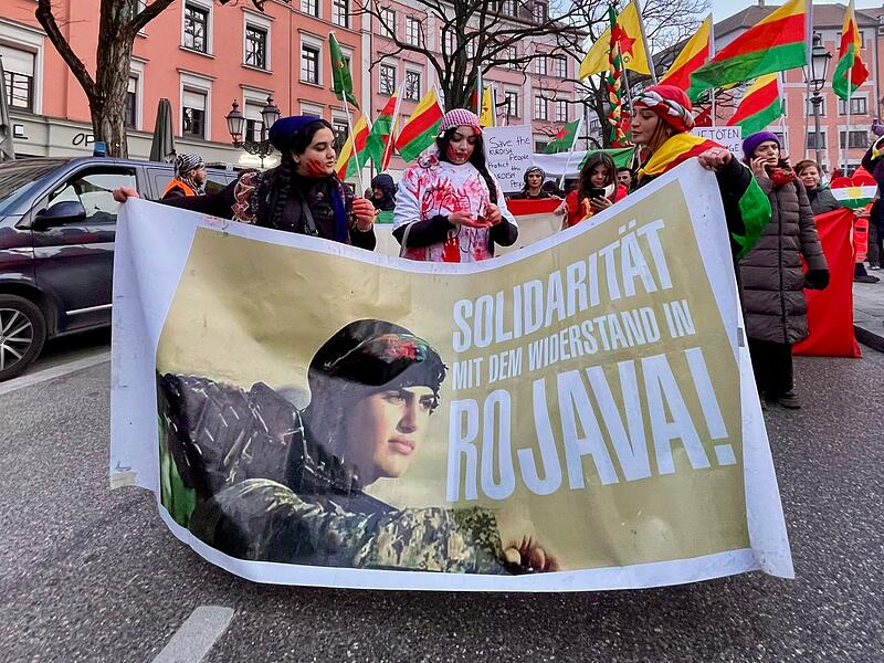 Kurden-Demonstration in M&uuml;nchen
