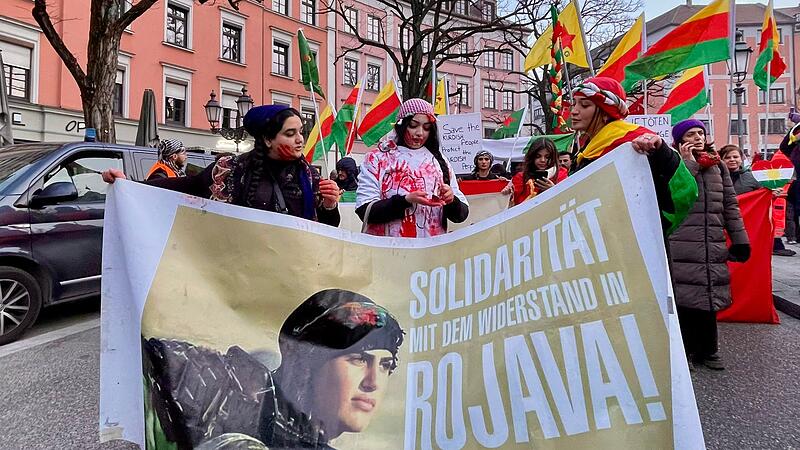 Kurden-Demonstration in M&uuml;nchen