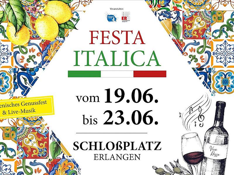 Das Festival findet vom 19. bis 23. Juni auf dem Schlossplatz Erlangen statt.
