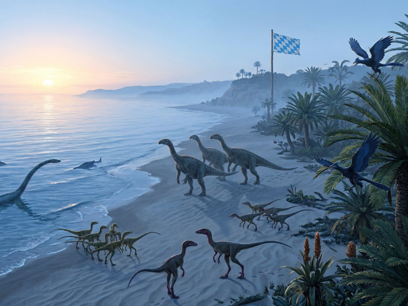 Dinosaurier aus Franken Dieses Bild wurde mithilfe Künstlicher Intelligenz generiert.