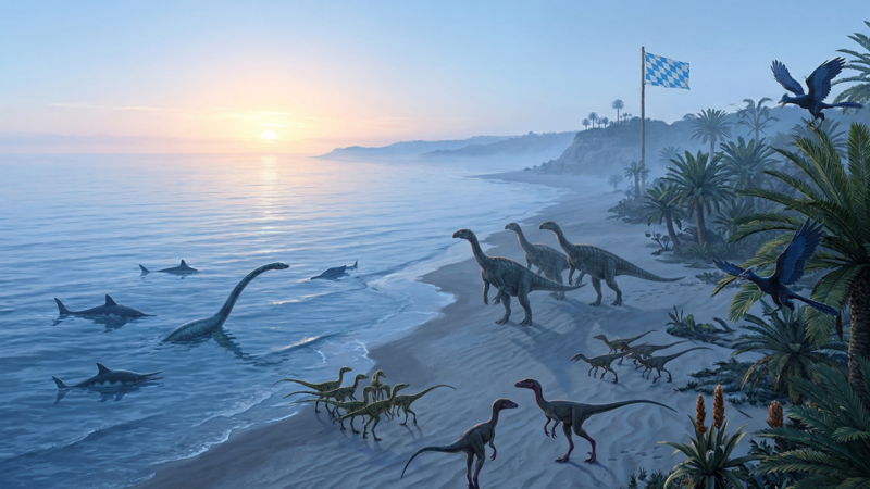 Dinosaurier aus Franken Dieses Bild wurde mithilfe Künstlicher Intelligenz generiert.