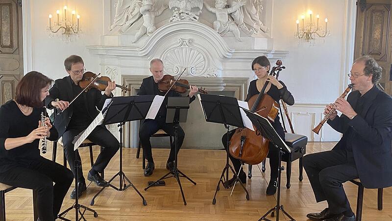 Das Schmittbaur-Quintett aus Bamberg beim Konzert im Kaisersaal von Kloster Banz.