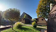 Glamping im Hüttendorf in der Fränkischen Schweiz Glamping im Hüttendorf in der Fränkischen Schweiz