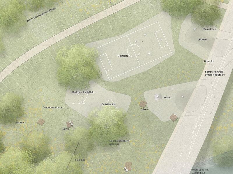 Skatepark, Pumptrack und Sportfelder Skatepark, Pumptrack und Sportfelder