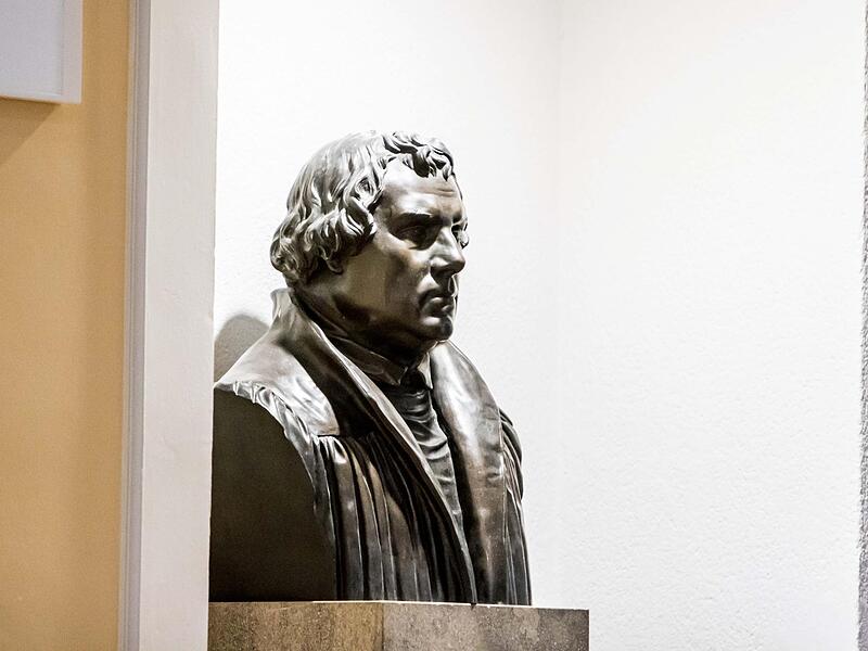 Luther-Büste in der Morizkirche in Coburg