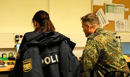 Bundeswehrübung Wildflecken Absicherung der Übung