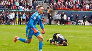 Niklas Jahn von Viktoria K&ouml;ln verschoss den entscheidenden Elfmeter gegen den Club. Jan Reichert wurde zum Elfmeterkiller.